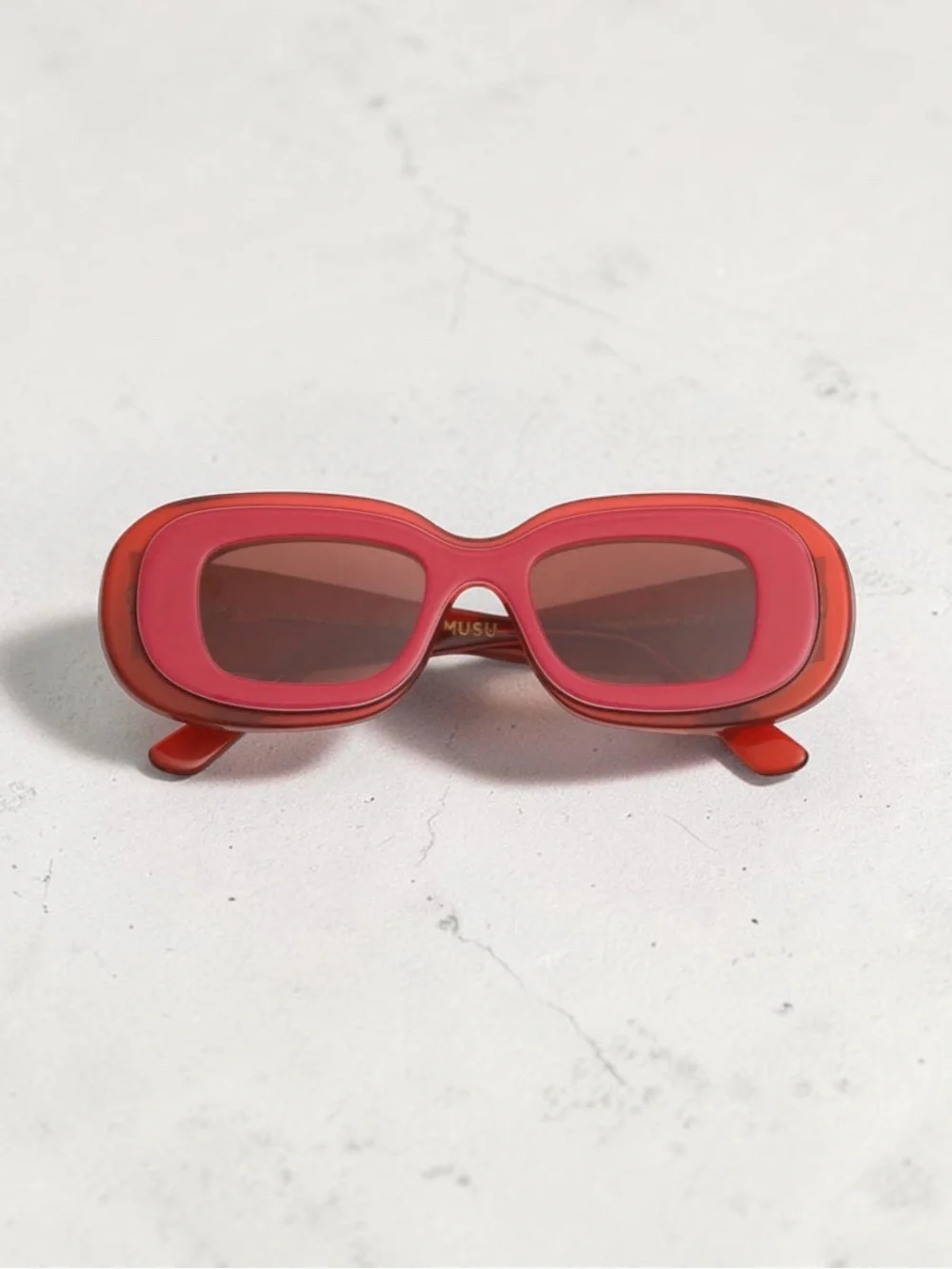 MUSU Red Rectangle Sunglasses - Women Accessories